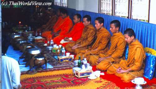 monks at wedding