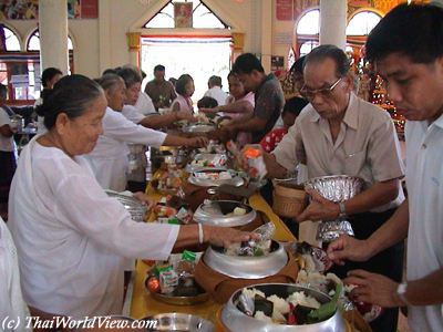 Giving alms