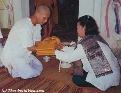 White robe offering