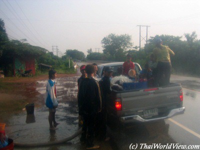 Splashing cars