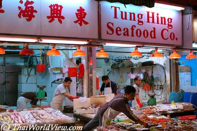 Seafood stall