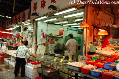 Market stalls