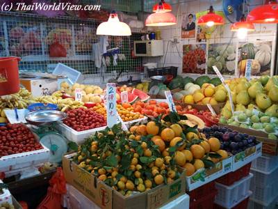 Market stalls