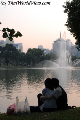 Lovers at Lumphini park