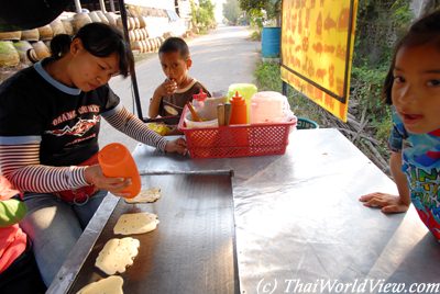 Sweet cake hawker