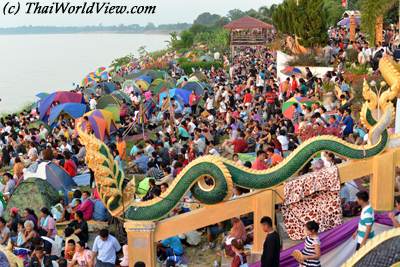 Naga Fireballs festival in Phon Phisai