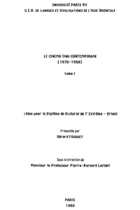 Thèse Le Cinéma Thai Contemporain - Gérard Fouquet