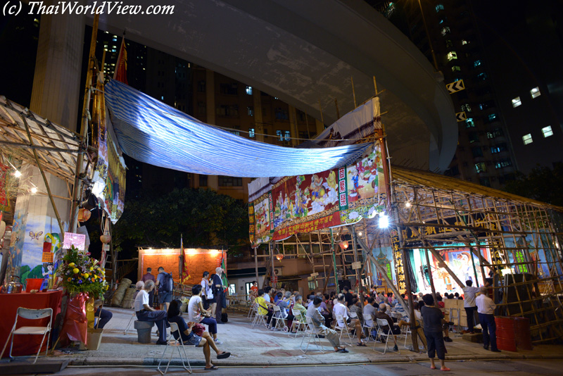 Bamboo buildings - Hungry ghost festival