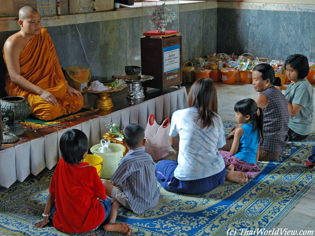 Thai monk - Wat Pho Chai - Nongkhai city