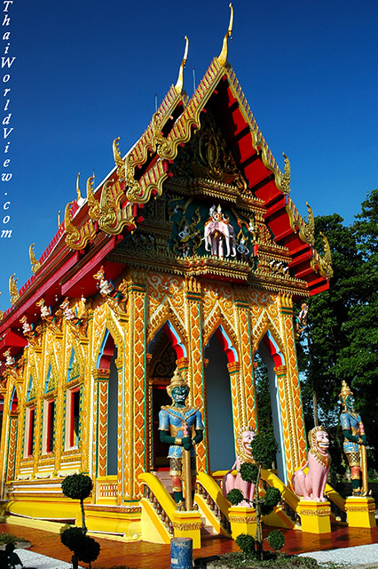 Colorful Thai temple - Wat Suk Natharam - Nongkhai province