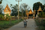 Temple under sunset