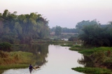 Sunset over river