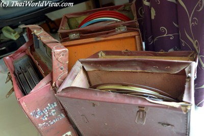 Boxes containing movies reels