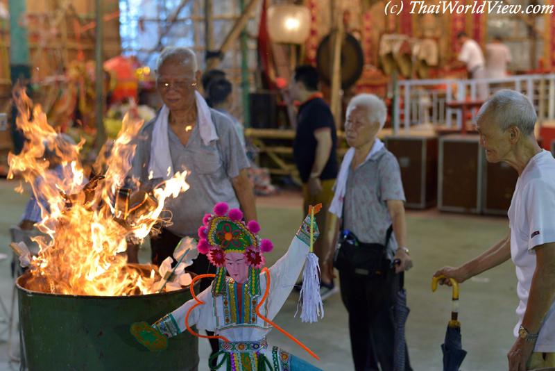 Burning papers - Hungry ghost festival