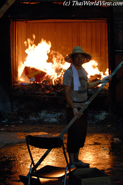 Burning of money - Hungry ghost festival