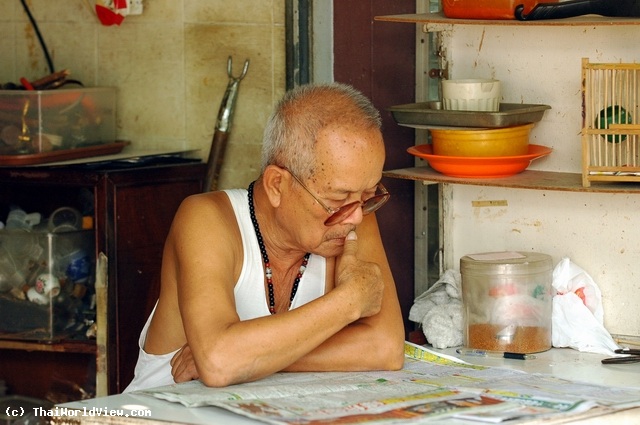 News reading - Yuen Po Street Bird Garden