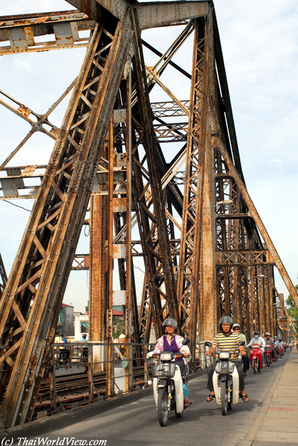 Long Bien Bridge - Across the Red River